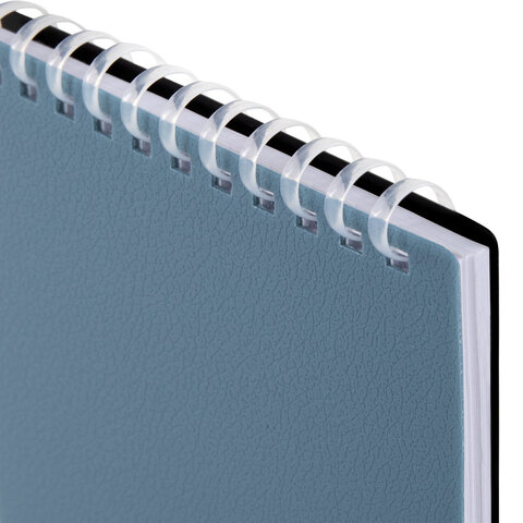 Блокнот МАЛЫЙ ФОРМАТ А6, 60 л., силиконовый гребень, обложка пластик, клетка, BRAUBERG, синий, 117565 - фото 4