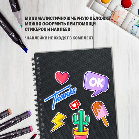 Скетчбук, слоновая кость 100 г/м2, 148х210 мм, 80 л., гребень, твердая обложка, BRAUBERG ART PREMIERE, 115109  - фото 17