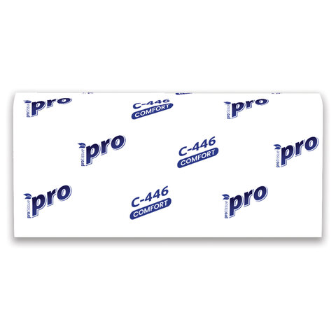 Полотенца бумажные 200 шт., PROtissue (H2) PREMIUM, 1-слойные, белые, КОМПЛЕКТ 28 пачек, 24х21,5 см, Z-сложение, С446 - фото 5