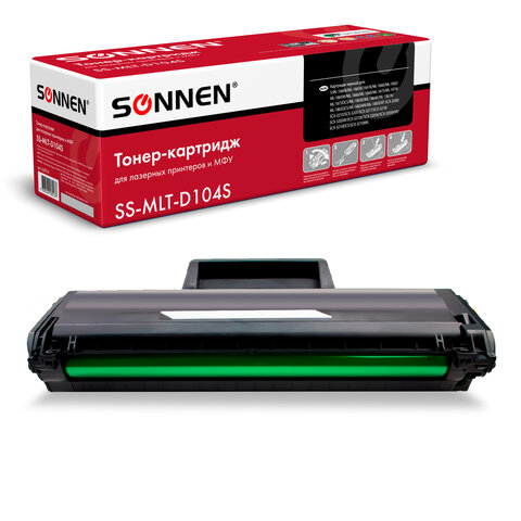 Картридж лазерный SONNEN (SS-MLT-D104S) для SAMSUNG ML-1660/1665 и другие, ВЫСШЕЕ КАЧЕСТВО, ресурс 1500 стр., 362914 - фото 1