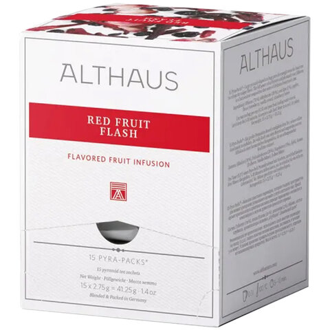 Чай ALTHAUS "Red Fruit Flash" фруктовый, 15 пирамидок по 2,75 г, ГЕРМАНИЯ, TALTHL-P00010 - фото 6