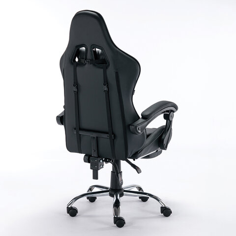Кресло компьютерное BRABIX "Dexter GM-135", подножка, две подушки, экокожа, черное, 532800 - фото 3