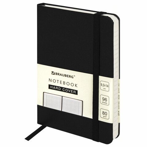 Блокнот МАЛЫЙ ФОРМАТ (93х140 мм) А6, BRAUBERG ULTRA, балакрон, 80 г/м2, 96 л., клетка, черный, 113052 - фото 1