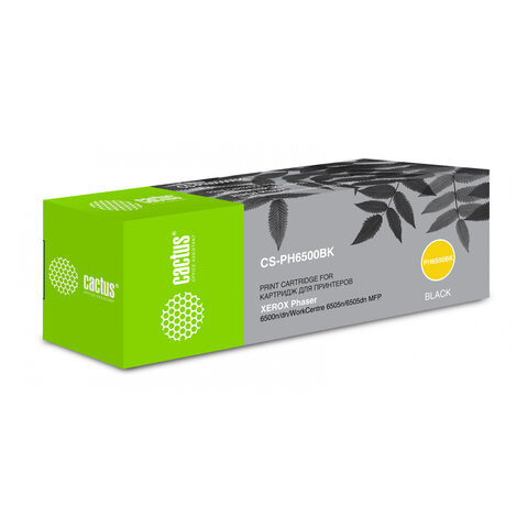 Картридж лазерный CACTUS (CS-PH6500BK) для XEROX Phaser 6500/WC6505, черный, ресурс 3000 стр. - фото 1