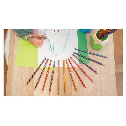 Карандаши цветные BIC "Evolution Stripes", 12 цветов, шестигранные, грифель 9505221 - фото 10