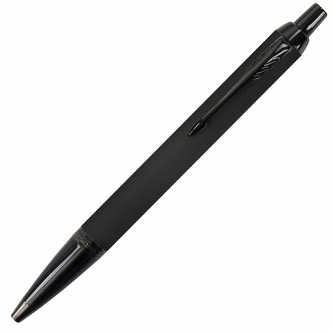 Ручка шариковая PARKER "IM Achromatic Black BT", черный матовый, нержавеющая сталь, синяя, 2127618 - фото 3