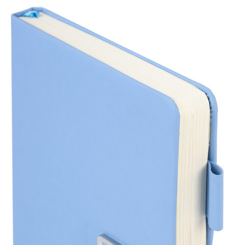 Ежедневник недатированный, А5, 143х210 мм, BRAUBERG "Dainty", под кожу, магнитная застежка, 160 л., голубой, 117144 - фото 3