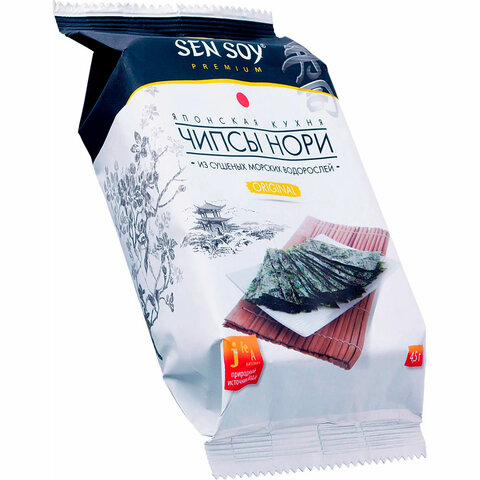 Чипсы Нори SEN SOY "Original" из морской водоросли, 4,5 г, бгм061 - фото 1