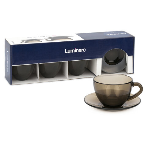 Набор чайный на 6 персон, 6 чашек объемом 200 мл и 6 блюдец, "Simply Eclipse", LUMINARC, J1261 - фото 2