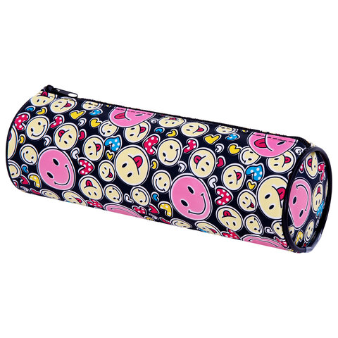 Пенал-тубус ПИФАГОР, мягкий, "SMILE", 20х7 см, 229268 - фото 1