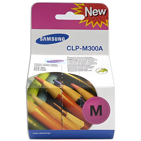 Картридж лазерный SAMSUNG (CLP-M300A) CLP-300 и другие, оригинальный, пурпурный, ресурс 1000 стр. - фото 1