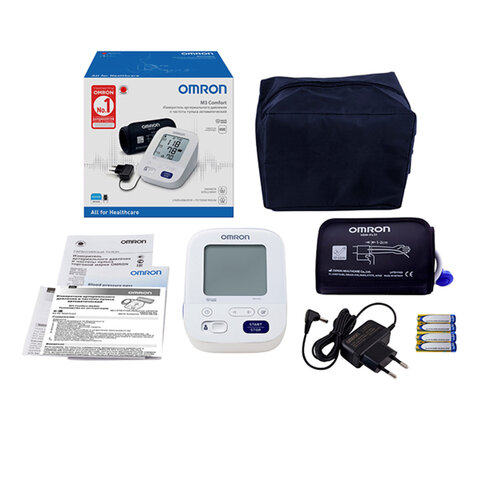 Тонометр OMRON M3 Comfort (HEM-7155-ALRU) манжета 22-42 см, автоматический, на плечо, адаптер питания - фото 8