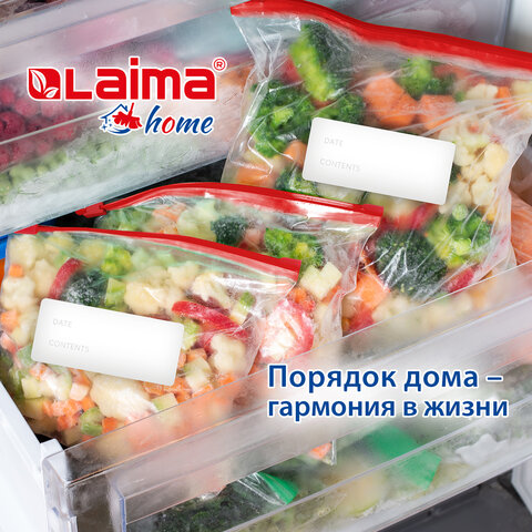 Пакеты для заморозки продуктов, 1 л, КОМПЛЕКТ 100 шт., с замком-застежкой (слайдер), LAIMA - фото 11