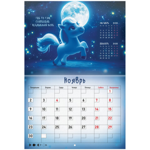 Календарь-планер настенный перекидной на 2026 г., BRAUBERG, 12 листов, 29,5х21,3 см, "Magic", 116951 - фото 14