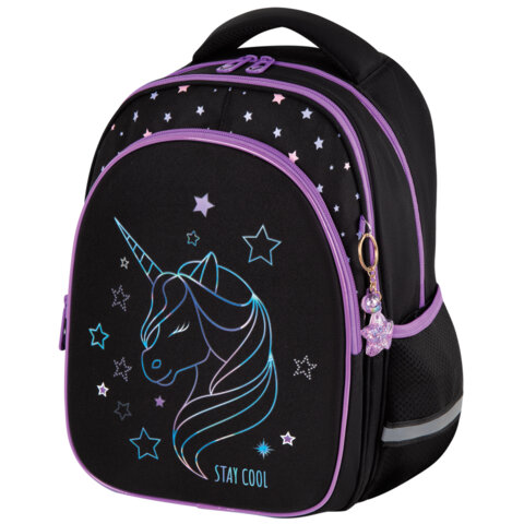 Рюкзак BRAUBERG OPTIMA, 2 отделения, с брелоком, "Radiant unicorn", 36х27х18 см, 273157 - фото 1