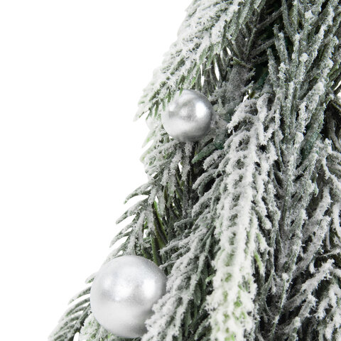 Ель новогодняя искусственная 25 см, "Елка-гном", заснеженная с декором, литой ПЭТ, ЗОЛОТАЯ СКАЗКА, 592515 - фото 3