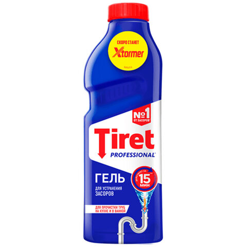 Средство для прочистки труб TIRET гель 1л - фото 1