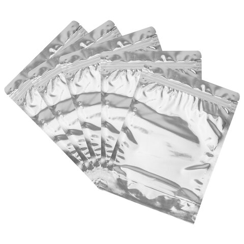 Пакеты дой-пак с замком ZIP LOCK, металлизированная + прозрачная стенка, 120х200 + 40 мм, КОМПЛЕКТ 100 штук, 70 мкм, BRAUBERG, 700683 - фото 5