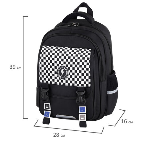 Рюкзак BRAUBERG SNAP, 2 отделения, 3 кармана, "Stylish checks", 39х28х16 см, 273130 - фото 10