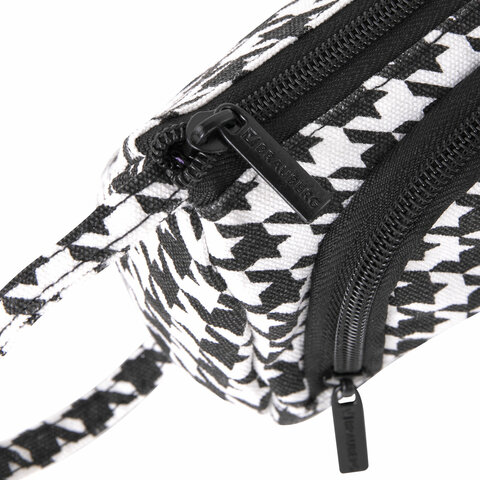 Пенал-косметичка BRAUBERG с ручкой, 1 откидная планка, полиэстер, 22x10х8 см, "Houndstooth", 271560 - фото 4