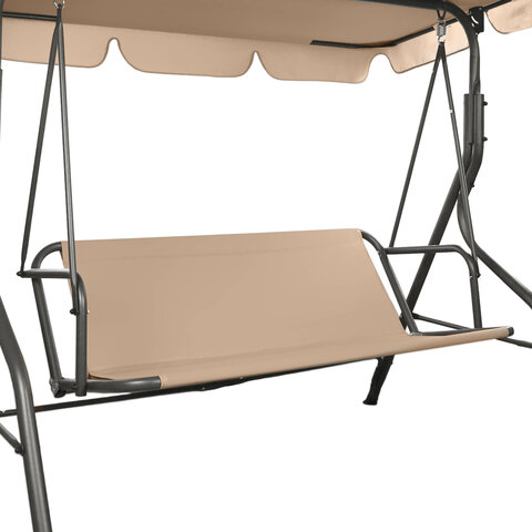 Качели садовые NOSTRESS (НОСТРЕСС) COMFORT SC-003, 3 места, Ш170хГ110хВ153 см, мягкое сиденье, бежевый, 680052 - фото 6