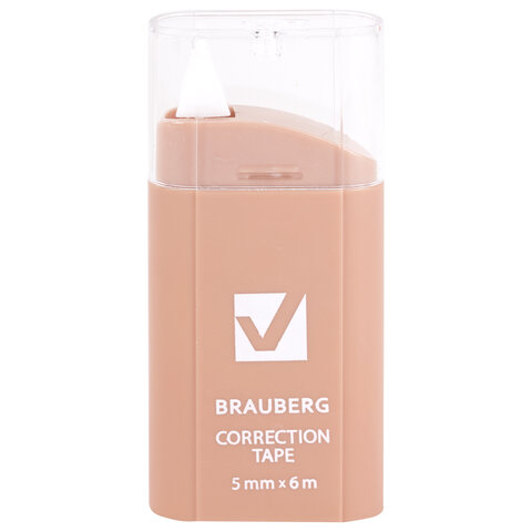 Корректирующая лента BRAUBERG COMPACT PASTEL, 5 мм х 6 м, КОМПЛЕКТ 6 штук, пенал с zip-lock, 272496 - фото 3