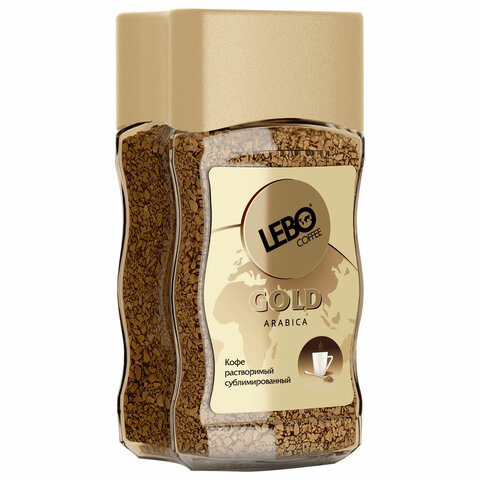 Кофе растворимый LEBO "Gold" 100 г, стеклянная банка, сублимированный - фото 2