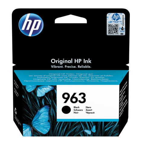 Картридж струйный HP (3JA26AE) для HP OfficeJet Pro 9010/9013/9020/9023, №963 черный, ресурс 1000 страниц - фото 1
