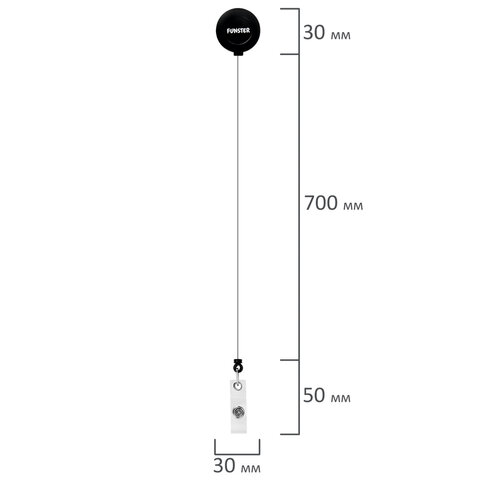 Бейдж вертикальный с 3D-печатью "Отражение" (85х54 мм), с рулеткой, СЛАЙДЕР, FUNSTER (ФАНСТЕР), 238841 - фото 7