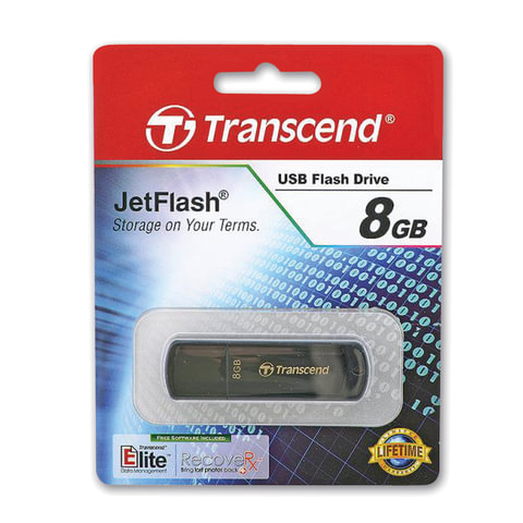 Флеш-память Transcend JetFlash 350, 8Gb, USB 2.0, чер, TS8GJF350 - фото 2