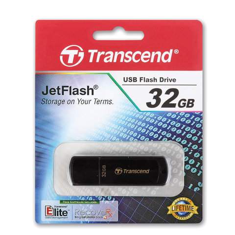 Флеш-память Transcend JetFlash 350, 32Gb, USB 2.0, чер, TS32GJF350 - фото 2