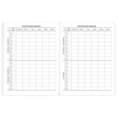 Дневник 1-11 класс 40 л., на скобе, ПИФАГОР, обложка картон, МИКС "Универсальный", 107578 - фото 9