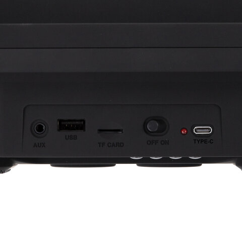 Колонка портативная с подсветкой SONNEN B306, 12 Вт, Bluetooth, FM-тюнер, microSD, MP3-плеер, черная, 513479 - фото 7