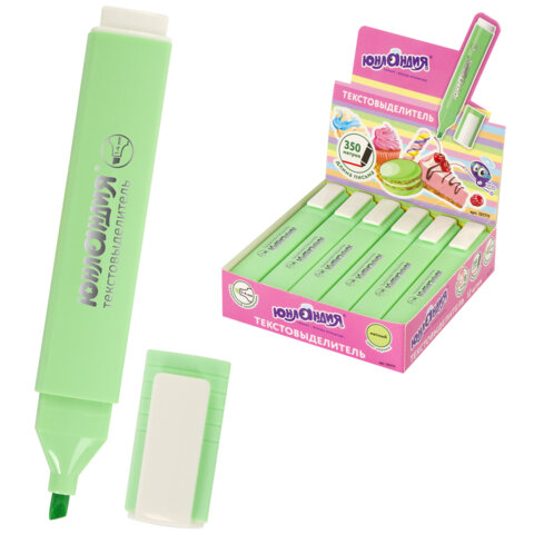 Текстовыделитель ЮНЛАНДИЯ "COLORSTAR PASTEL", МЯТА, линия 1-4 мм, 151711 - фото 1