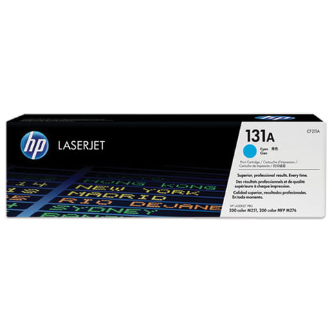 Картридж лазерный HP (CF211A) CLJ Pro 200 M276n/M276nw, №131A, голубой, оригинальный, ресурс 1800 страниц - фото 1