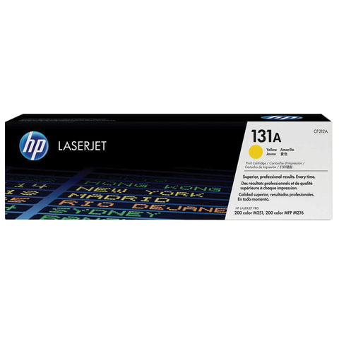 Картридж лазерный HP (CF212A) CLJ Pro 200 M276n/M276nw, №131A, желтый, оригинальный, ресурс 1800 страниц - фото 1