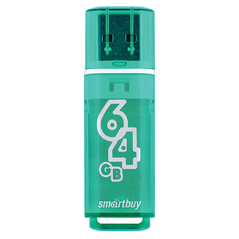 Флеш-память Smartbuy Glossy, 64Gb, USB 2.0, зел, SB64GBGS-G - фото 2