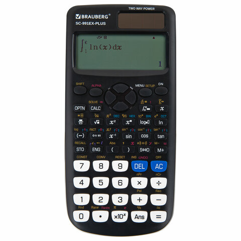 Калькулятор инженерный BRAUBERG SC-991EX-Plus (165х84 мм), 552 функции,10+2 разрядов, двойное питание, 271726 - фото 1