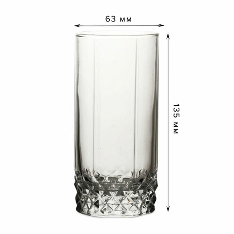 Стакан высокий, объем 290 мл, КОМПЛЕКТ 6 штук, стекло, PASABAHCE "ВАЛЬС", фирменная подарочная упаковка, 42942 - фото 3