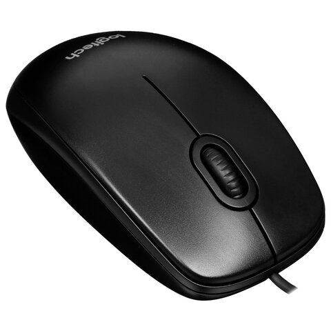 Мышь проводная LOGITECH M100, USB, 2 кнопки + 1 колесо-кнопка, оптическая, черно-серая - фото 3