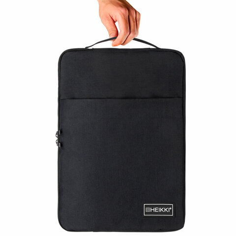 Чехол для ноутбука HEIKKI OPTION MAX 15,6'' (ХЕЙКИ), с ручкой и карманом, черный, 39х27х3 см, 272602 - фото 7
