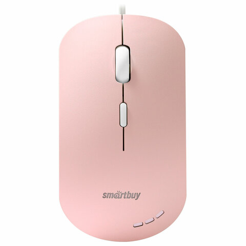 Мышь проводная бесшумная SMARTBUY 288-P, USB, 3 кнопки + 1 колесо, оптическая, розовая, 06833, SBM-288-P - фото 1