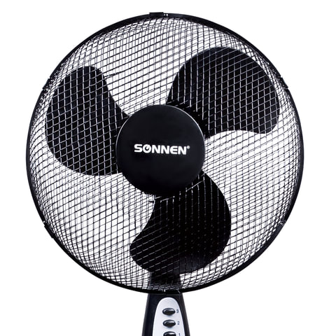 Вентилятор напольный SONNEN FS40-A55, d=40 см, 45 Вт, 3 скоростных режима, таймер, черный, 451035 - фото 4
