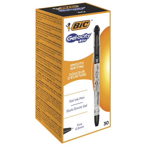 Ручка гелевая с грипом BIC "Gelocity Stic", ЧЕРНАЯ, узел 0,5 мм, линия письма 0,29 мм, CEL1010266 - фото 12