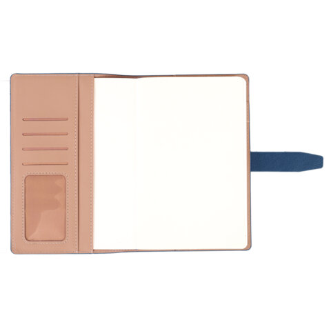 Ежедневник датированный 2026, А5, 143х218 мм, BRAUBERG "Journal", под кожу, застежка, держатель для ручки, органайзер, синий, 117379 - фото 3