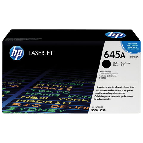 Картридж лазерный HP (C9730A) Color LaserJet 5500/5550, №645A, черный, оригинальный, ресурс 13000 страниц - фото 1