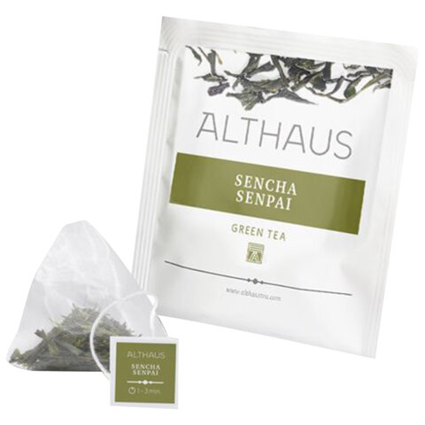 Чай ALTHAUS "Sencha Senpai" зеленый, 15 пирамидок по 2,75 г, ГЕРМАНИЯ, TALTHL-P00005 - фото 6