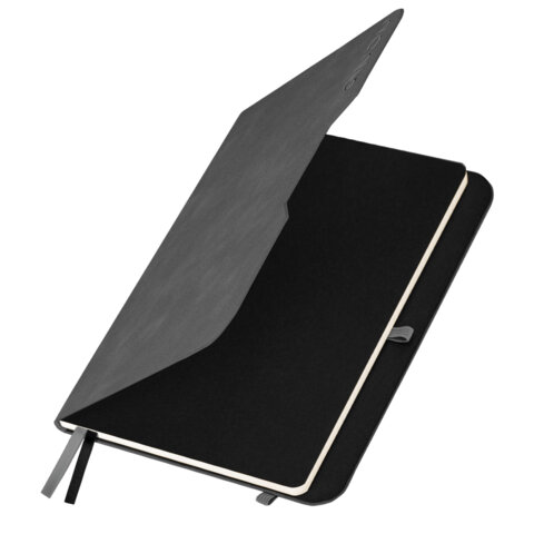 Ежедневник датированный 2026, А5, 151х213 мм, BRAUBERG "Note", под кожу, держатель для ручки, серый, 117519 - фото 4