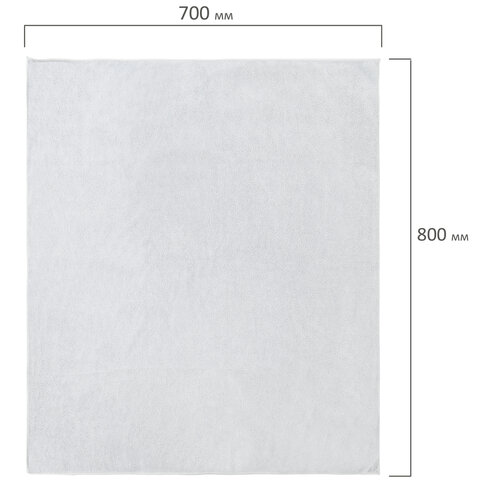 Тряпка для мытья пола из микрофибры 70х80 см "OVERLOCK GREY COLOUR", серая, 220 г/м2, LAIMA HOME, 608223 - фото 2