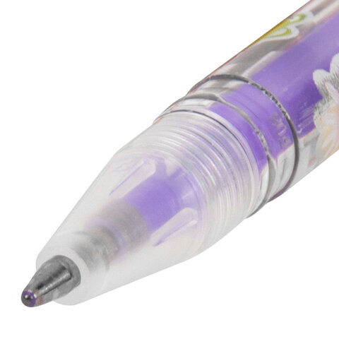 Ручки гелевые ПАСТЕЛЬНЫЕ BRAUBERG KIDS "CUTE ANIMALS", НАБОР 6 ЦВЕТОВ, корпус с печатью, узел 1 мм, линия письма 0,7 мм, 144439 - фото 5